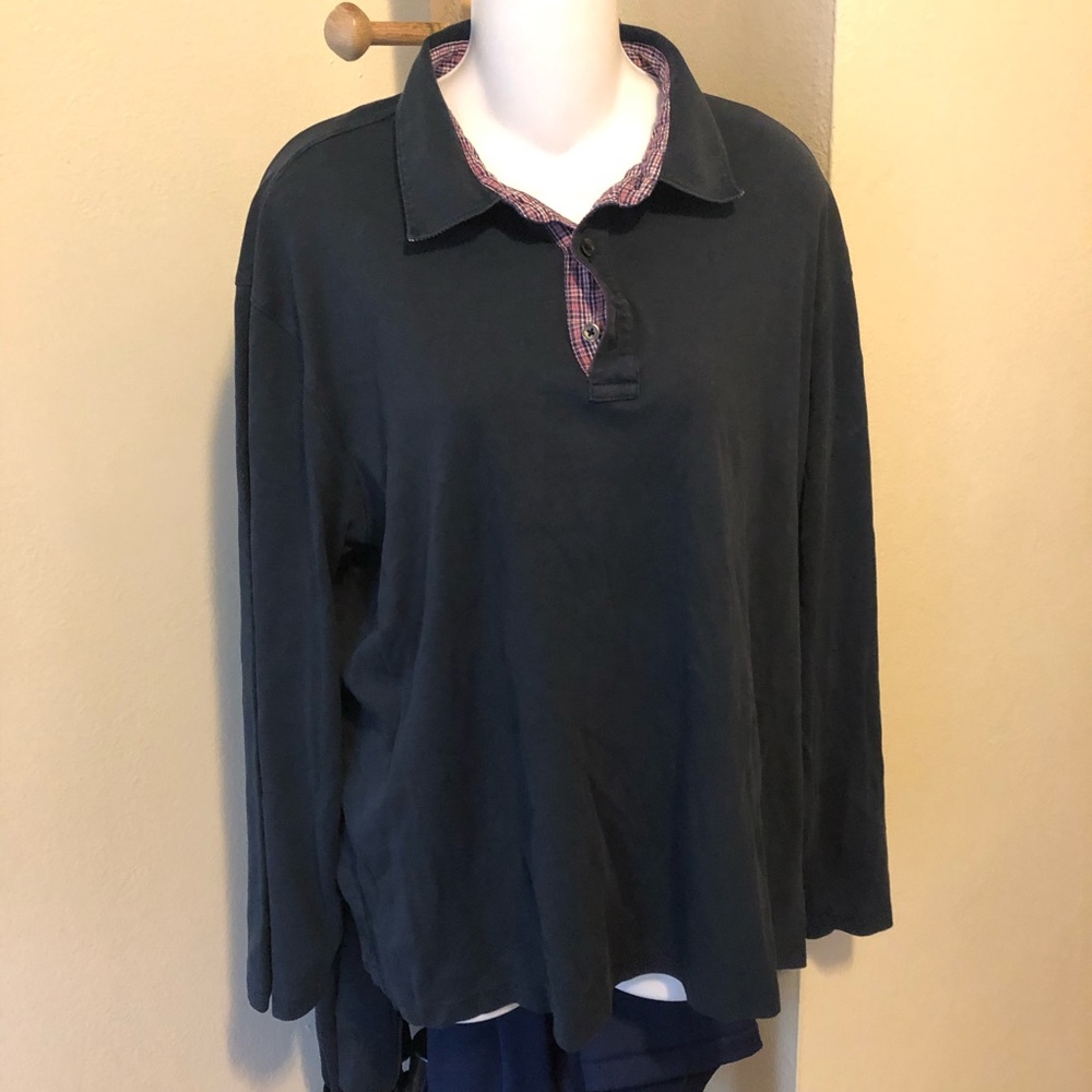 Michael Kors xxl men’s navy/plaid polo